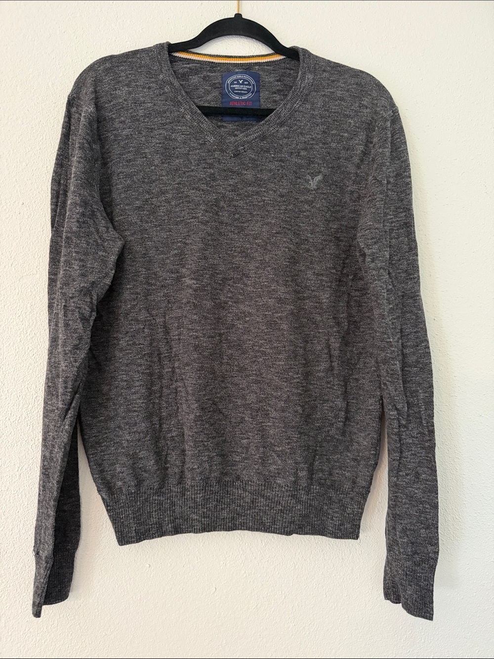 American Eagle Outfitters Men's V-Neck Knit Sweater - Athletic Fit